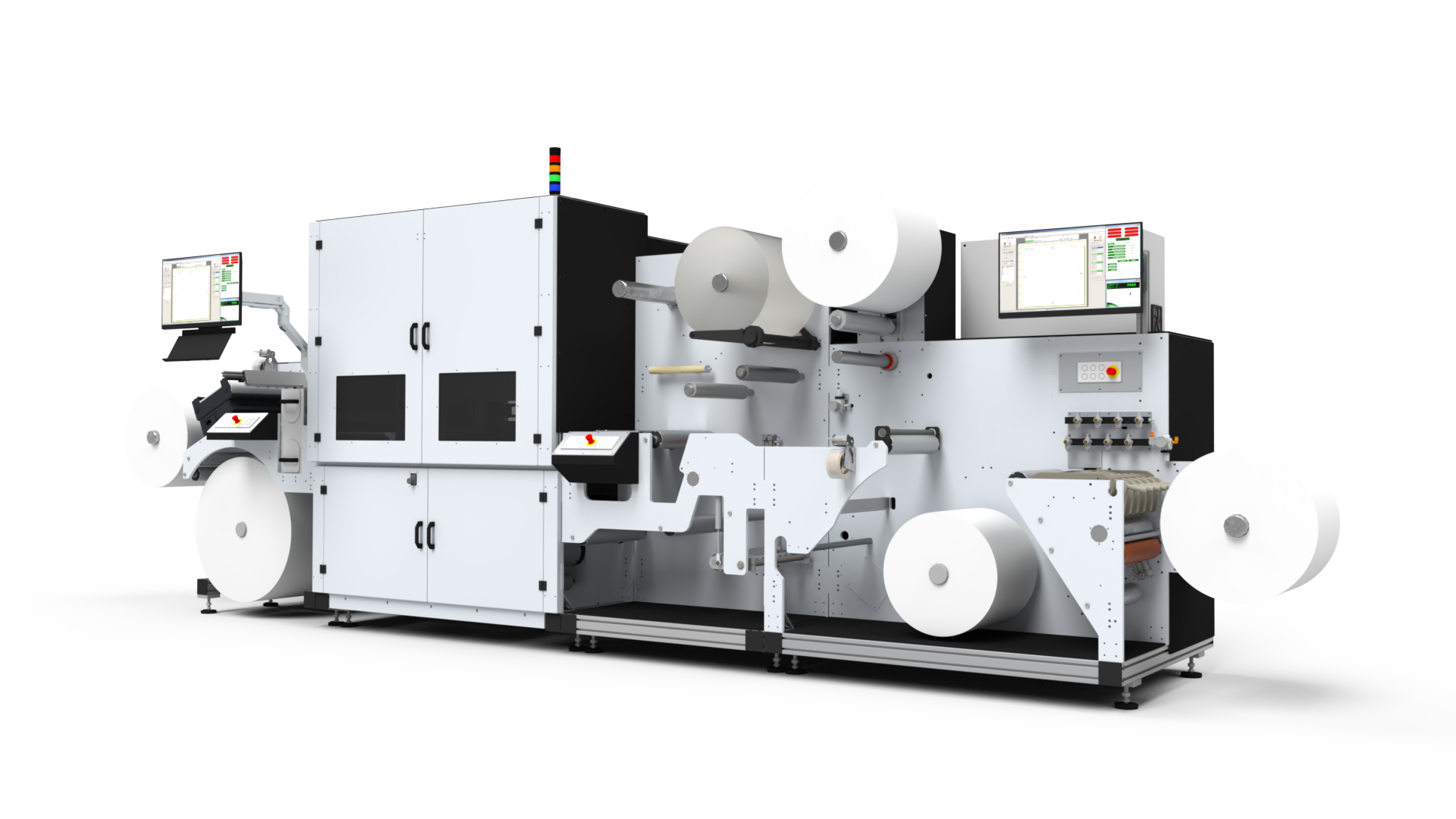 CS2100 Digital Inkjet Printer Station with dynamic tension control rollers